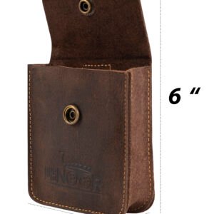 Handmade Leather Coin Pouch with Belt Loop | Vintage Snap Closure Small EDC Bag 6x3.5x1 | Brown Leather Utility Pouch
