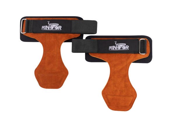 Leather Weight Lifting Grip, Anti-Slip for Weightlifting & Powerlifting, Gym workout Leather weight lifting strap - Image 3