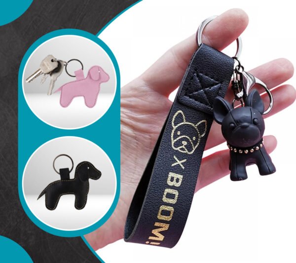 Leather Dog Key Ring, Unique Gift for mom, Dog Lover Gift, Dog Owner Gift, Pet Potrait, Pet Breed, leather dog keychain, Hanging Ornament