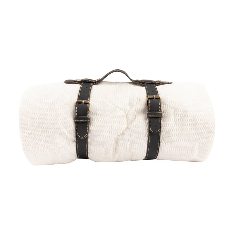 Leather Traveling Roll Strap – Handmade Travel Carrier for Picnic Blanket, Yoga Mat, or Camping Gear | Adjustable with Buckle, Outdoor Strap