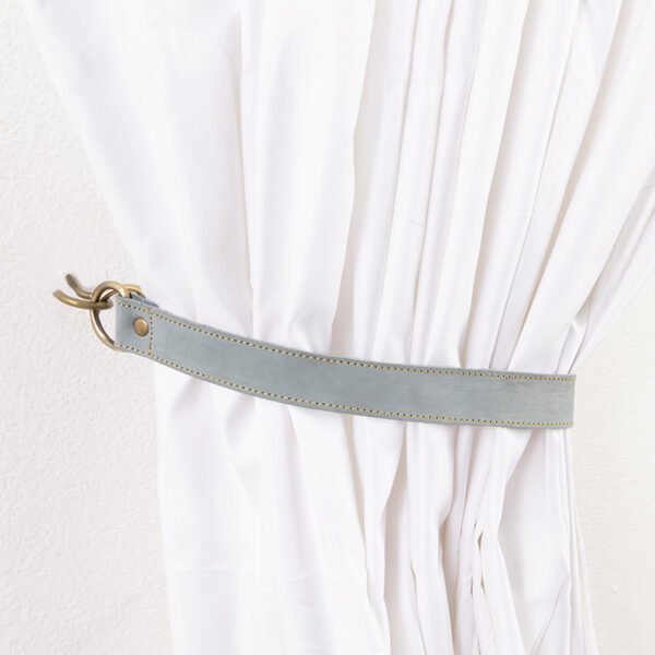 AKSNoor Leather Curtain Ties, Leather Curtain Tie Backs, Leather Tieback Window Treatment Hardware Shower Curtain Tie, Home Decor - Image 2