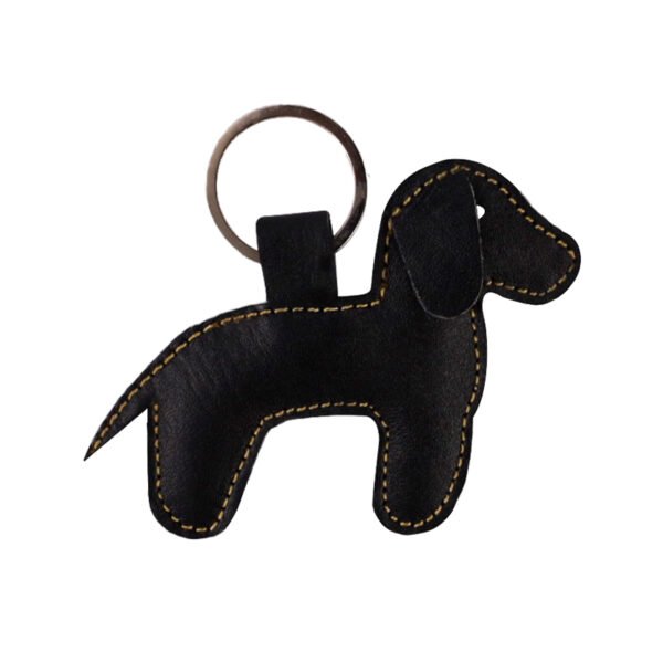 Leather Dog Key Ring, Unique Gift for mom, Dog Lover Gift, Dog Owner Gift, Pet Potrait, Pet Breed, leather dog keychain, Hanging Ornament - Image 4