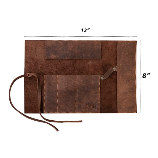 Leather Pencil Roll, Leather Pencil Case, Pencil Roll, Pencil Pouch, Leather Pen Case, Pen Case, Pencil Roll pouch, Brush Case Roll Pen Case - Image 3