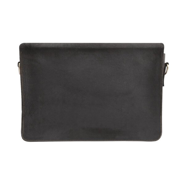 Top Grain Leather 13.5 Inch Laptop Bag Elegant Unisex Briefcase, Versatile Messenger Satchel For College, Office, Adjustable Shoulder Strap - Image 6