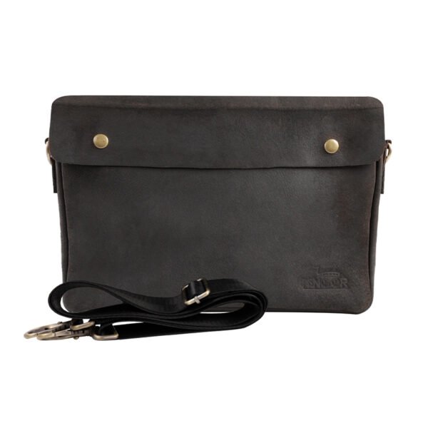 Top Grain Leather 13.5 Inch Laptop Bag Elegant Unisex Briefcase, Versatile Messenger Satchel For College, Office, Adjustable Shoulder Strap - Image 5