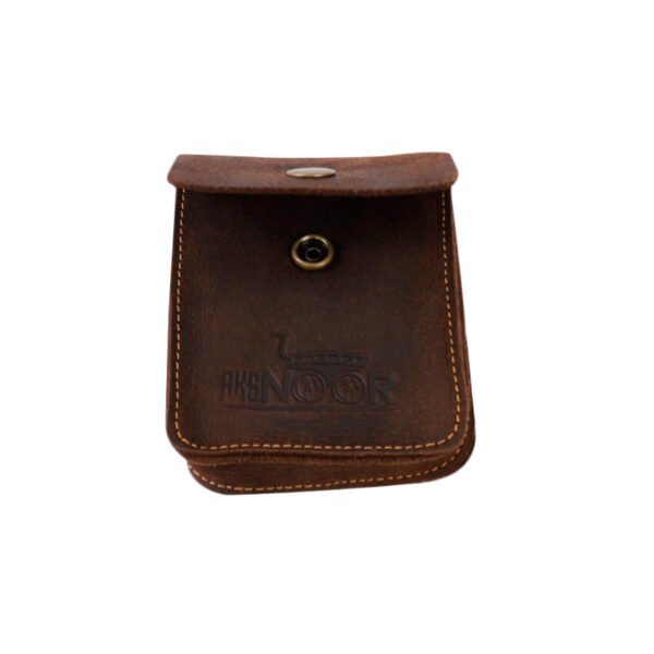 Handmade Leather Coin Pouch with Belt Loop | Vintage Snap Closure Small EDC Bag 6x3.5x1 | Brown Leather Utility Pouch - Image 4