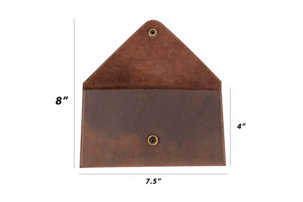 Leather Belt Wallet, Minimalist Belt Pouch, Handmade Leather Card Wallet, Leather Pouch for Belts - Image 5